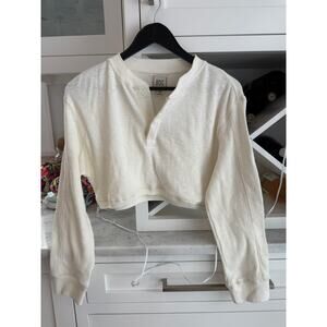 New BDG Women's Cream Waffle Knit Top